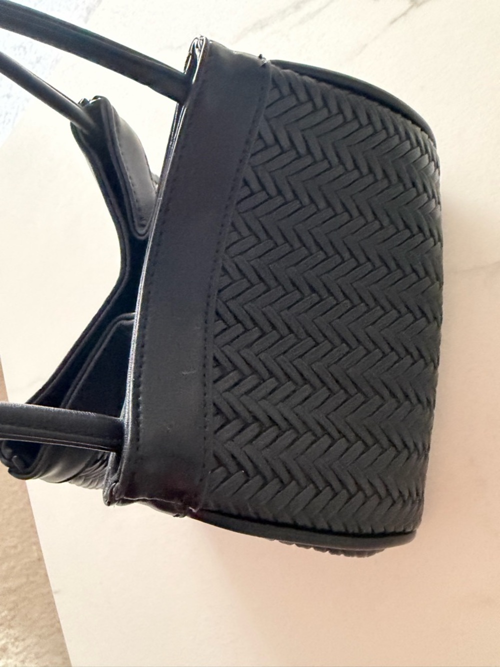 Anthropologie Black Woven Shoulder Bag - Picture 5 of 9